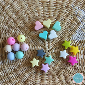 Chupetero - Rosa - Corazones - Blancos